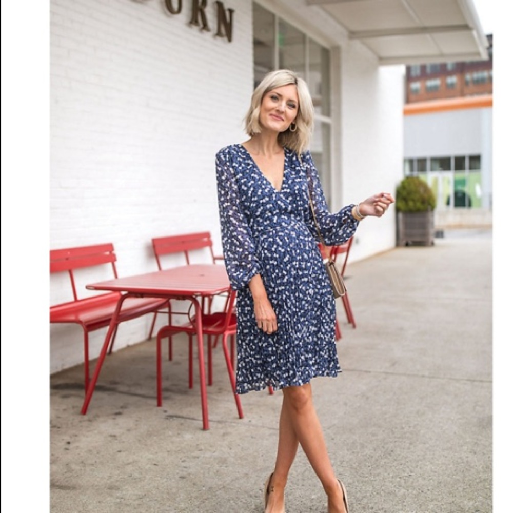 SOLD Ann Taylor NWOT blue floral dress